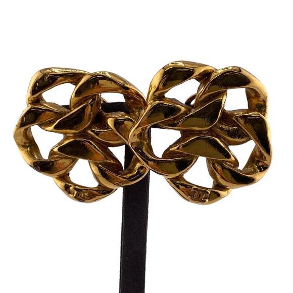CHANEL 23 Coco Mark Earrings Gold Ladies - Picture 3 of 12